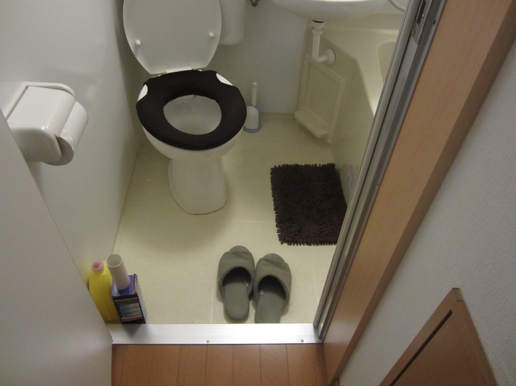 1. 在日本家庭的厕所，学校的厕所，以及不错的餐厅里，都会有专用的厕所拖鞋。