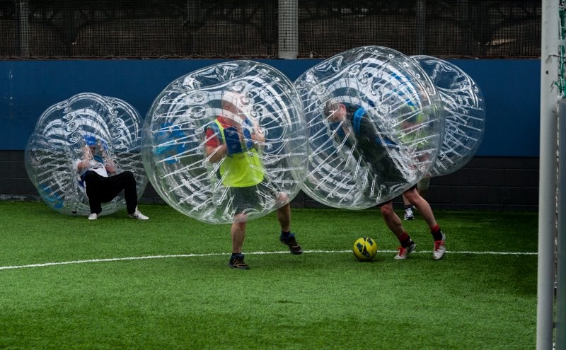 3. Play Bubble Soccer