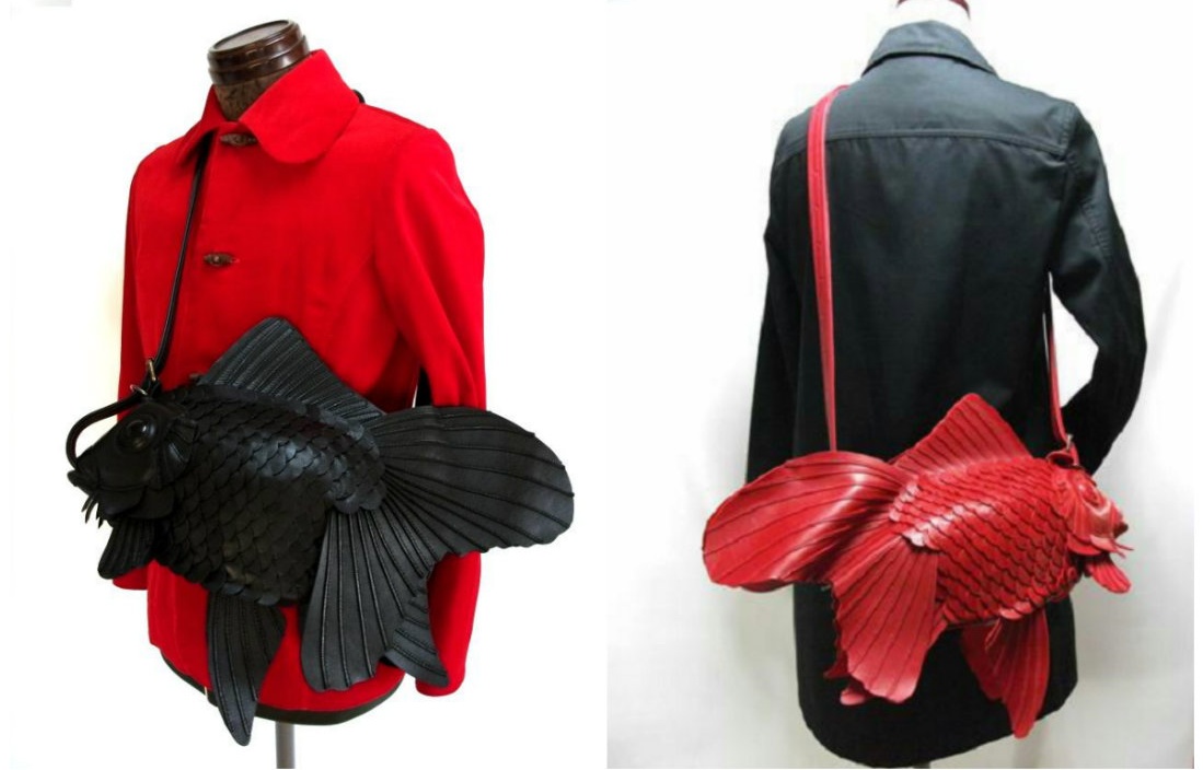 超仿真金魚造型側背包