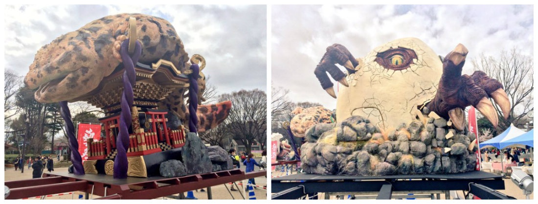 怪兽神像乱入，东京艺术大学在上野公园搞了场通灵秀