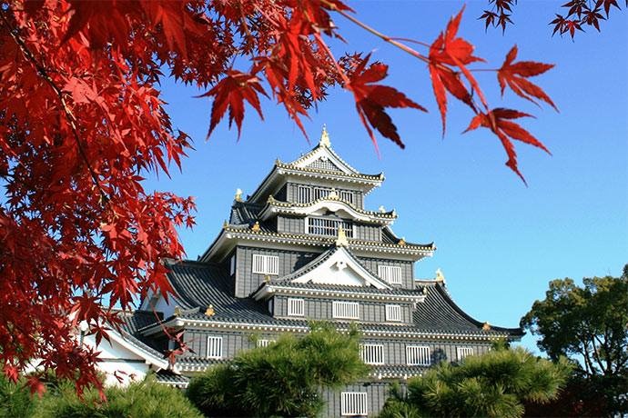 1. ปราสาท Okayama (จังหวัด Okayama)