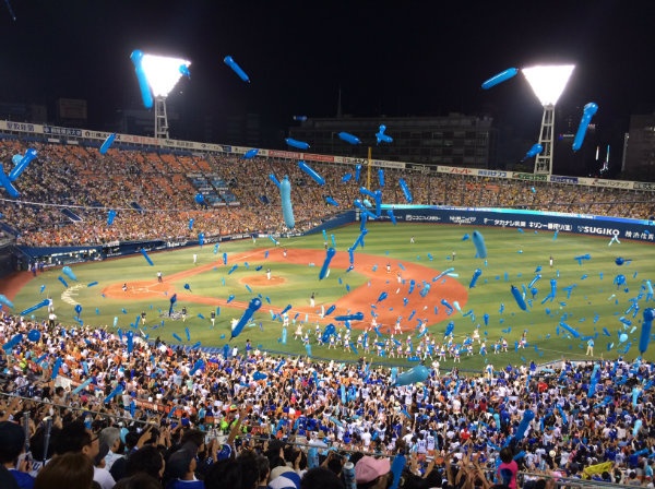 7. Professional baseball fans work in unison