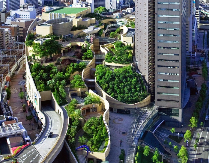 ป้ายที่ 1 สวนนัมบะ (Namba Parks)