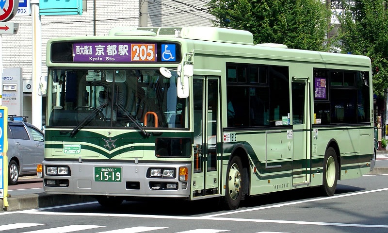 การขึ้นรถบัสในเกียวโต