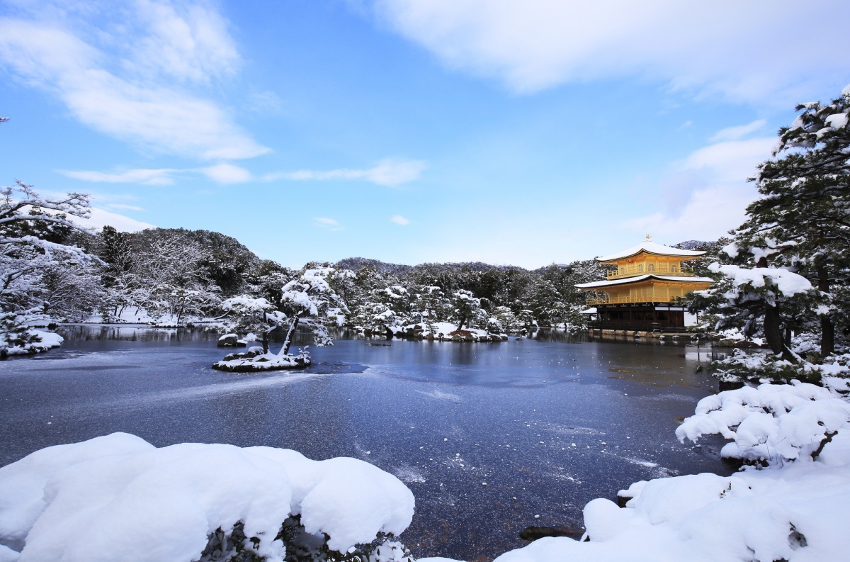 8. Kinkakuji ในฤดูหนาว (Kyoto)