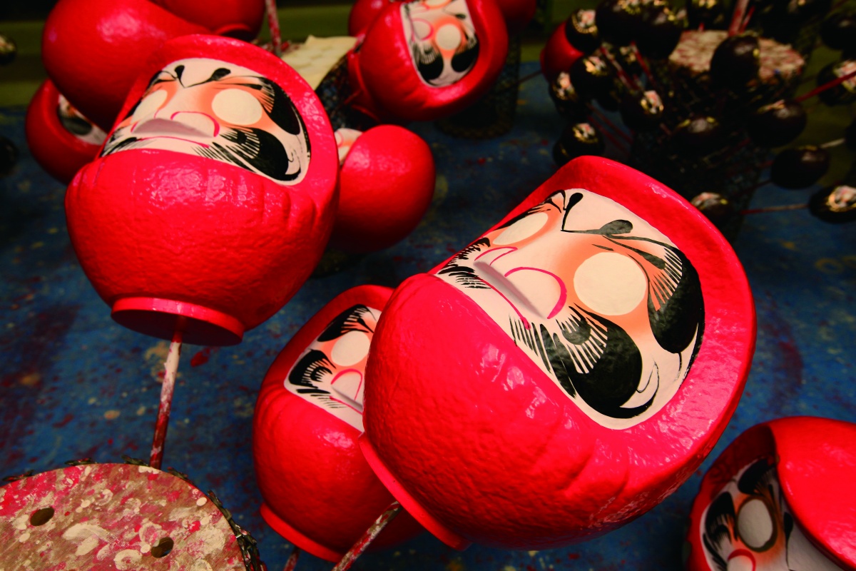 Decorating Daruma Dolls