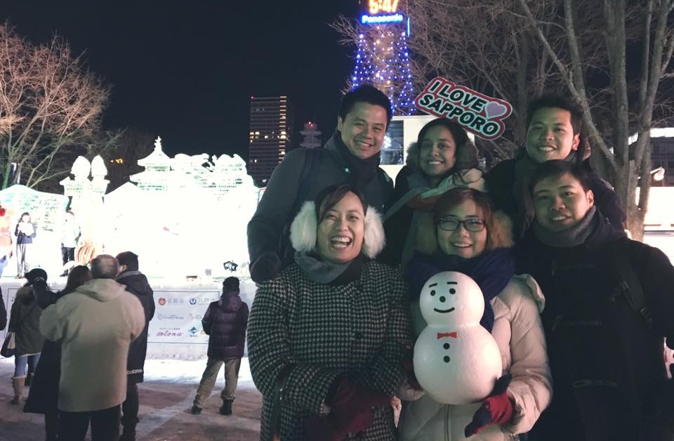 2. Build a Snowman in Front of Sapporo TV Tower