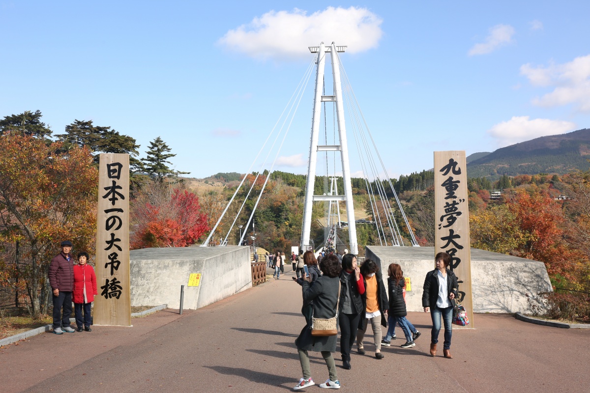 飛橋如夢  滿山紅