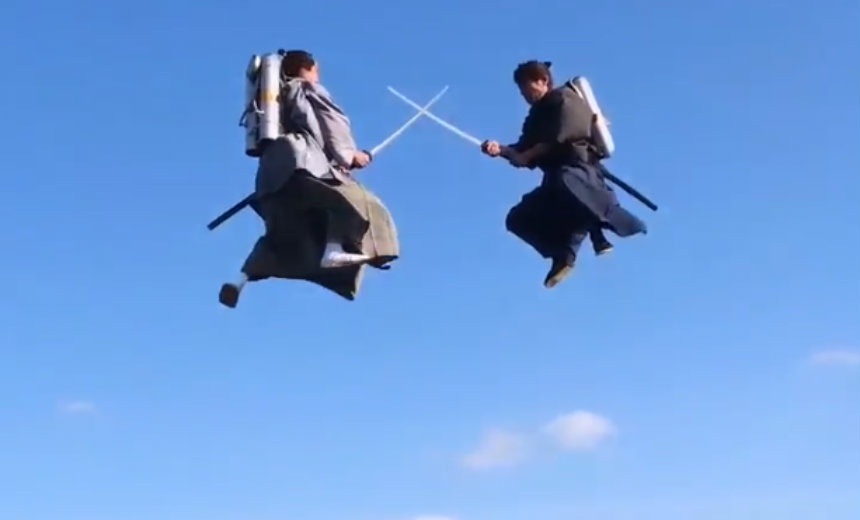 Watch As 2 Samurai Duel It Out in the Sky