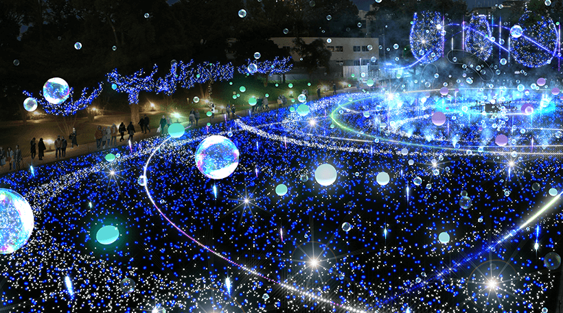 ชมไฟประดับสวยงามราวกับดวงดาวที่ Tokyo Midtown