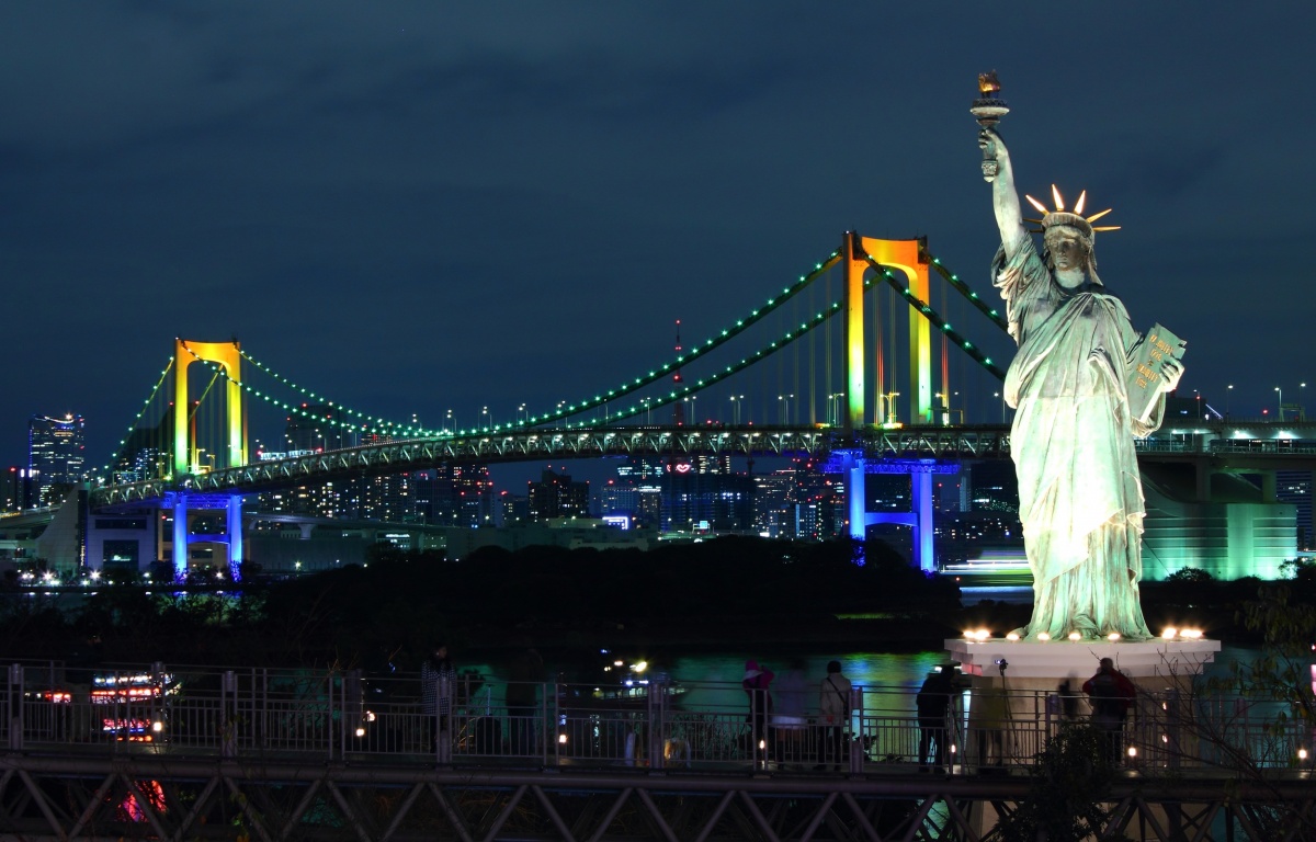 6. เทพีเสรีภาพจำลองที่โอไดบะ (Odaiba Statue of Liberty)