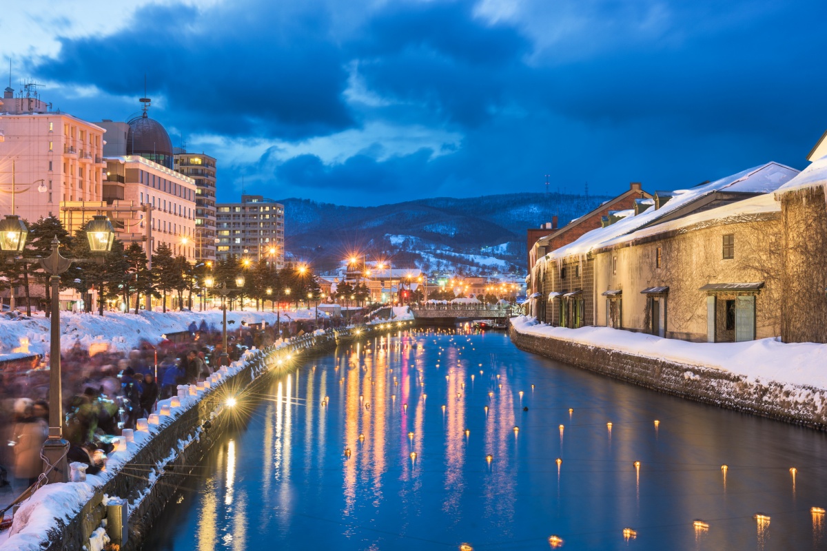 2. เทศกาลหิมะและแสงไฟโอตารุ จังหวัดฮอกไกโด (Otaru Snow Light Path Festival, Hokkaido)