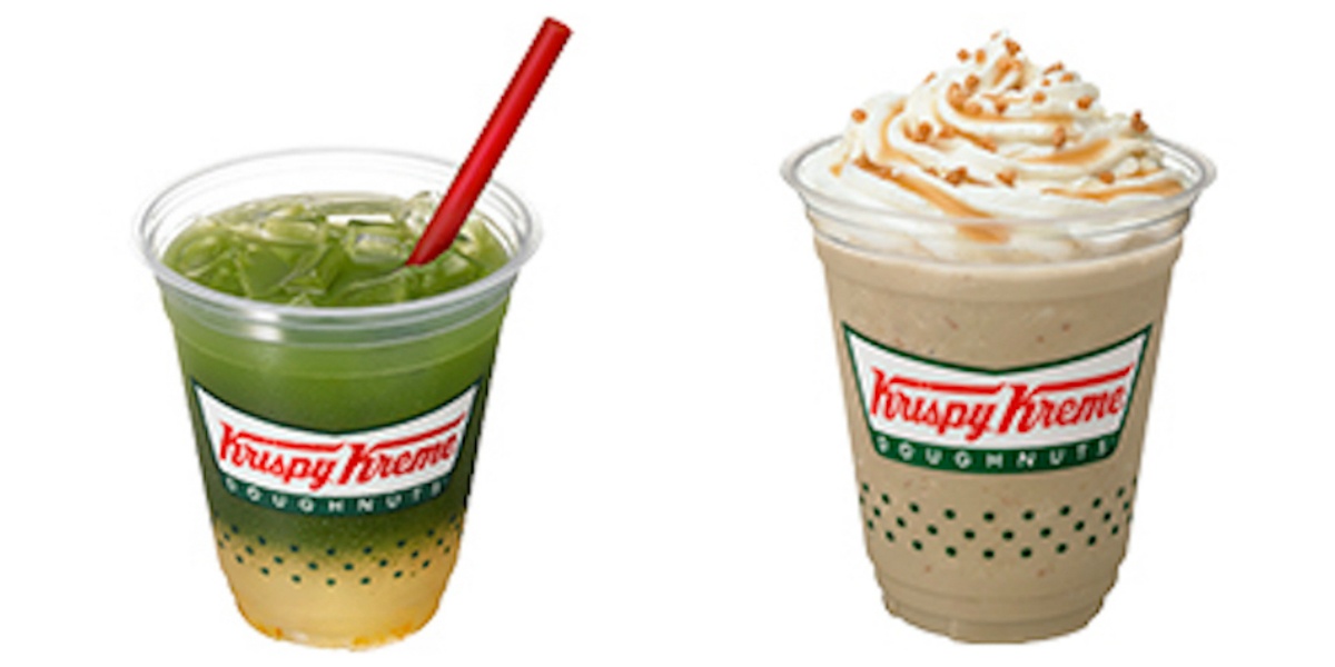 5. The “Uji Matcha Lemonade” (¥360) & The “Krispy Frozen Hojicha and Genmai Latte” (¥540)