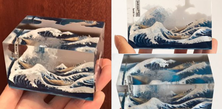 3-D Model of Famous Ukiyo-e Print Making Waves