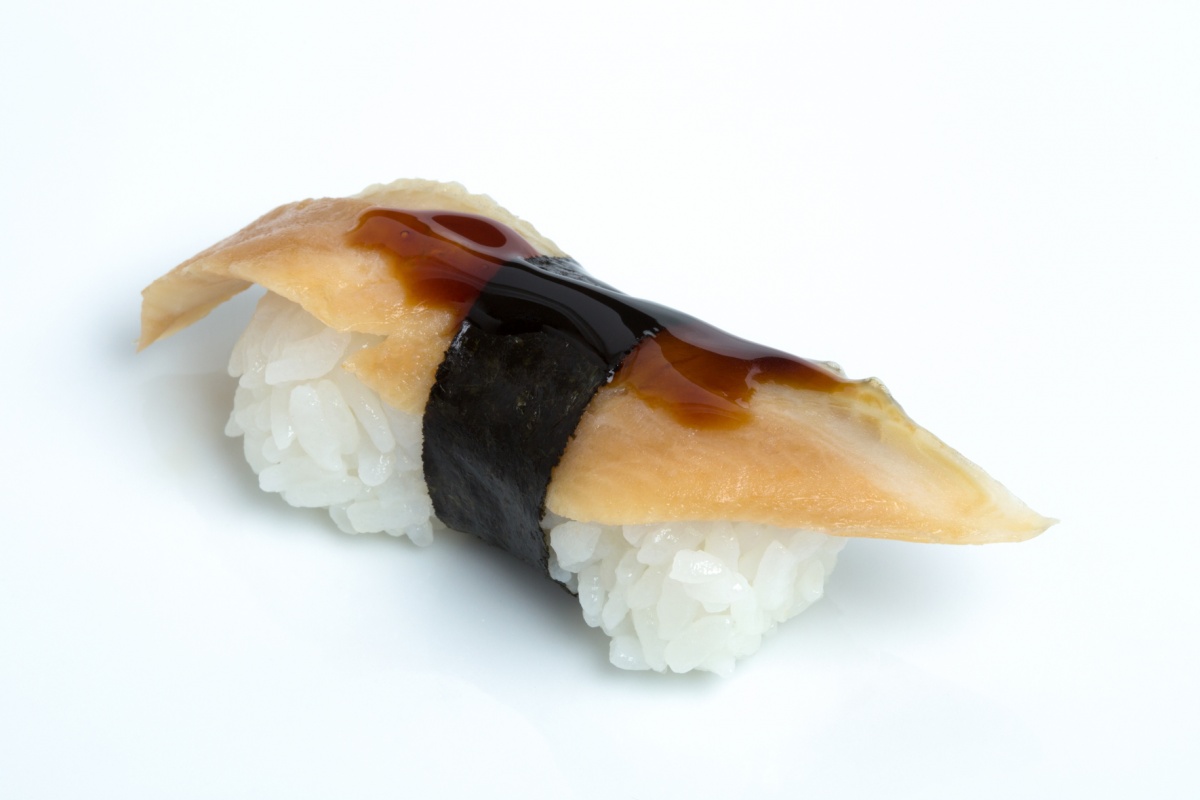 穴子寿司　（あなごすし ：Anago Sushi）= ซูชิหน้าปลาไหลทะเลย่าง/ซูชิหน้าปลาไหลอะนาโกะย่าง