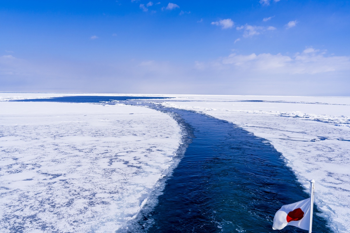 3.  ธารน้ำแข็งอาบาชิริ จังหวัดฮอกไกโด (Abashiri Drift Ice, Hokkaido)