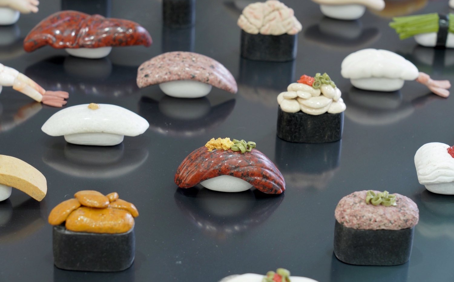 Art Student Turns Polished Stones into Sushi